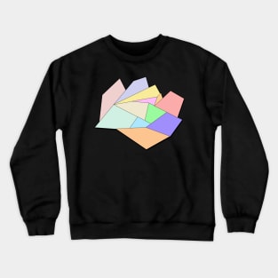 Pastel colored geometric shapes forming a united whole Crewneck Sweatshirt
